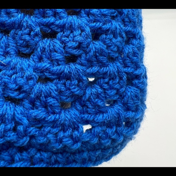 Blue Crochet Beanie - Picture 3 of 3